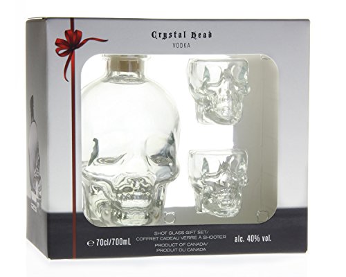 Crystal Head Vodka 0,7 Liter + 2 Totenkopf Gläser