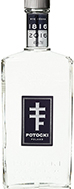 Potocki Vodka Eine stilvolle Vodkaflasche mit dem Namen "Potocki Vodka" vor einem neutralen Hintergrund.