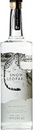 Snow Leopard Vodka Eine ansprechende Vodkaflasche mit dem Namen "Snow Leopard Vodka" vor einem neutralen Hintergrund.