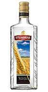 Stumbras Vodka Eine stilvolle Vodkaflasche mit dem Namen "Stumbras Vodka" vor einem neutralen Hintergrund.