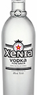 Eine elegante Vodkaflasche mit dem Namen "Xenia Pure Grain Vodka" vor einem neutralen Hintergrund.
