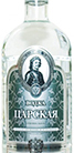 Tsarskaya Vodka Eine klassische Vodkaflasche mit dem Namen "Tsarskaya Vodka" vor einem eleganten Hintergrund.